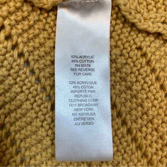 Industry Republic Clothing XS Women's Mustard Color Soft Sweater Vest V-Neck - Picture 6 of 11